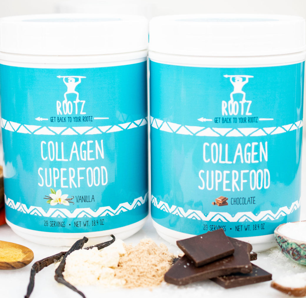 Chocolate and Vanilla Collagen Superfood Combo Pack-- FREE PRIORITY SHIPPING