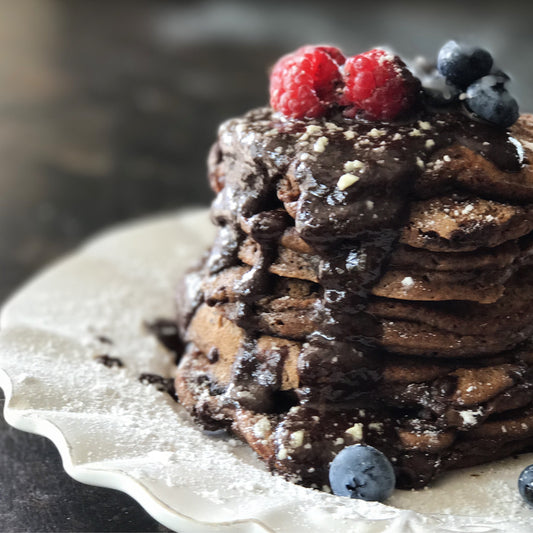 Rootz Chocolate Cake Protein Pancakes